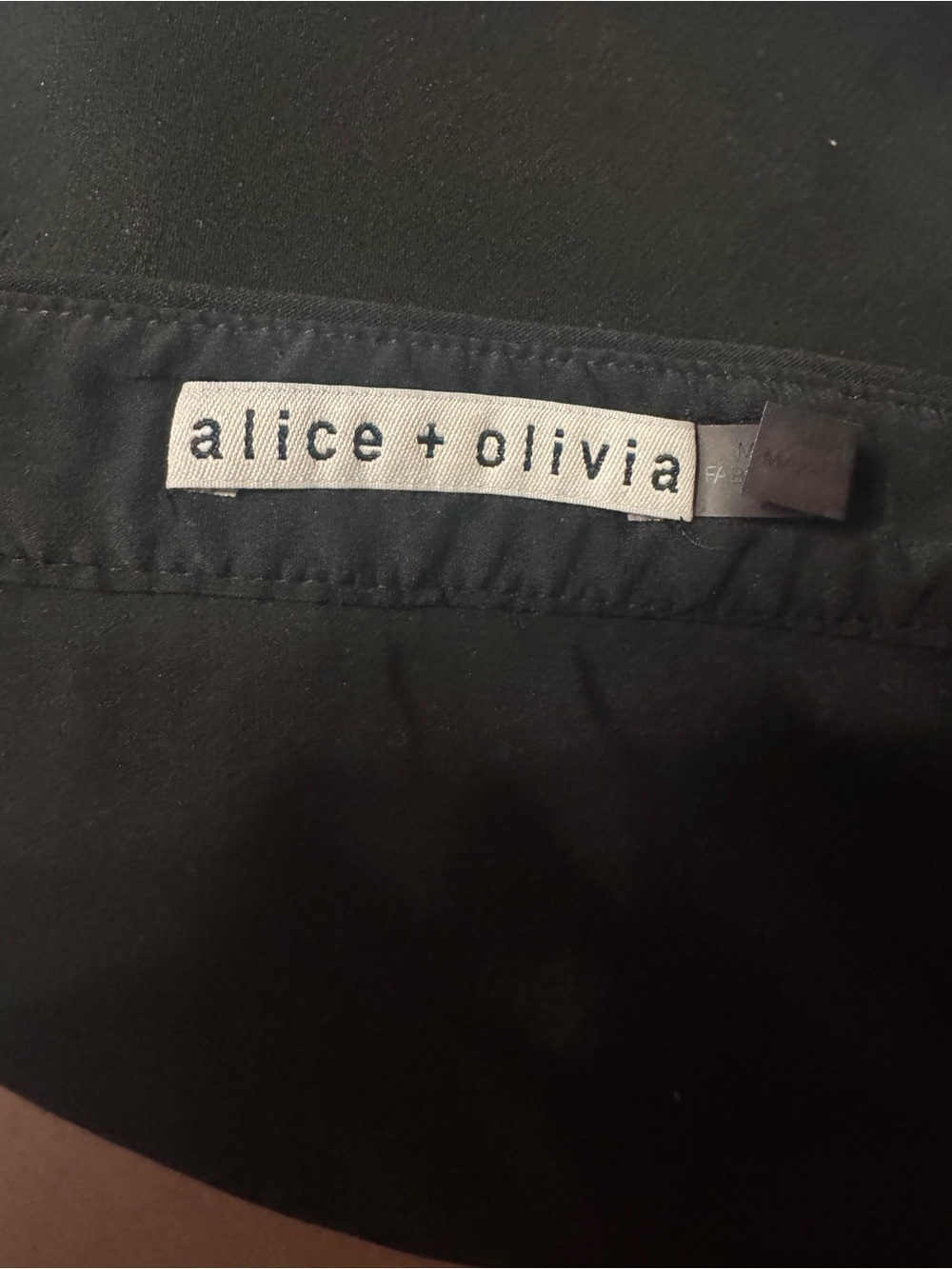 Alice + Olivia Black Mini Skirt Exposed Ring Zipper Size 10